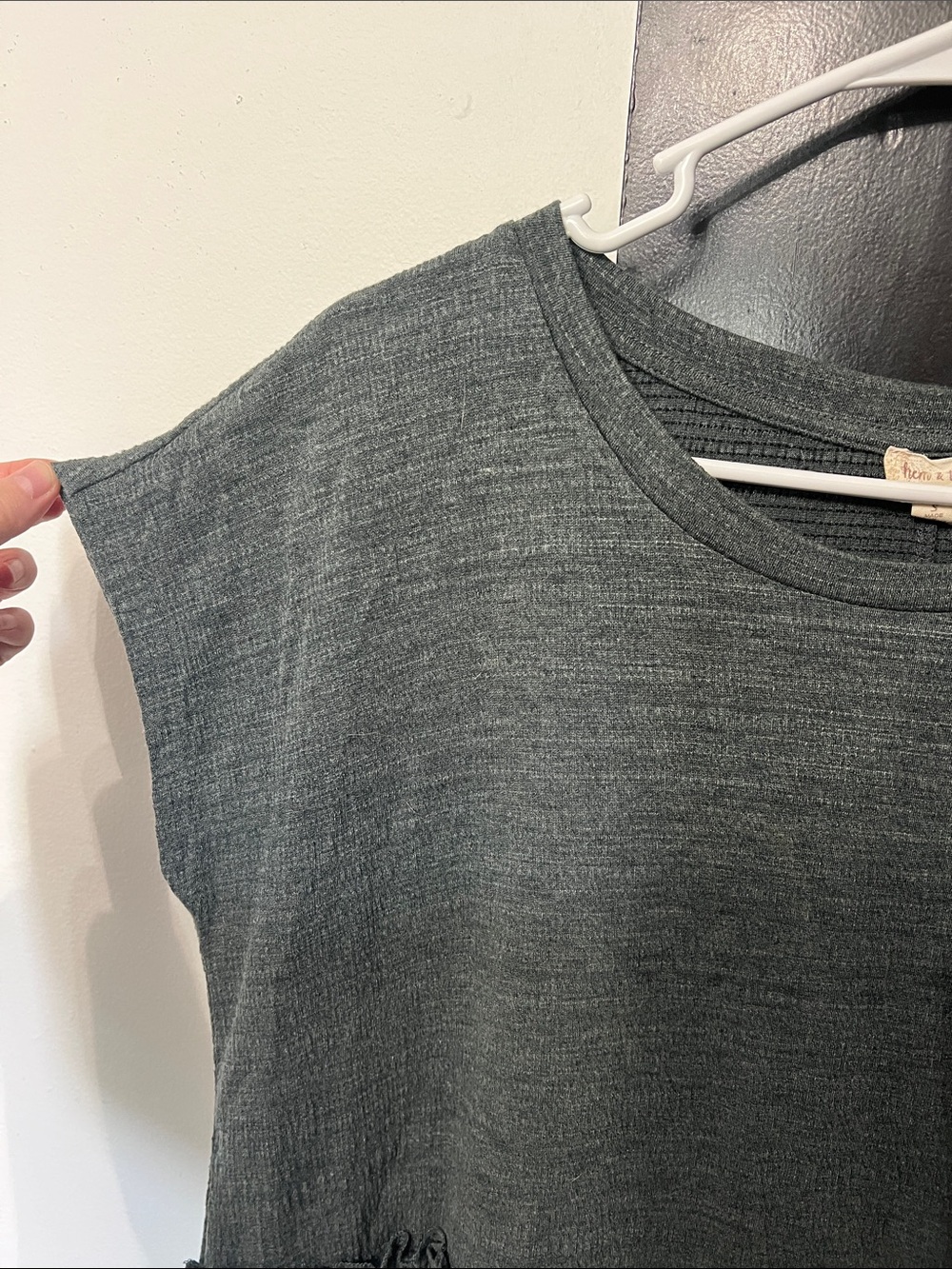 Hem & Thread green Ruffle-Tier Short Sleeve Tunic - Picture 3 of 4